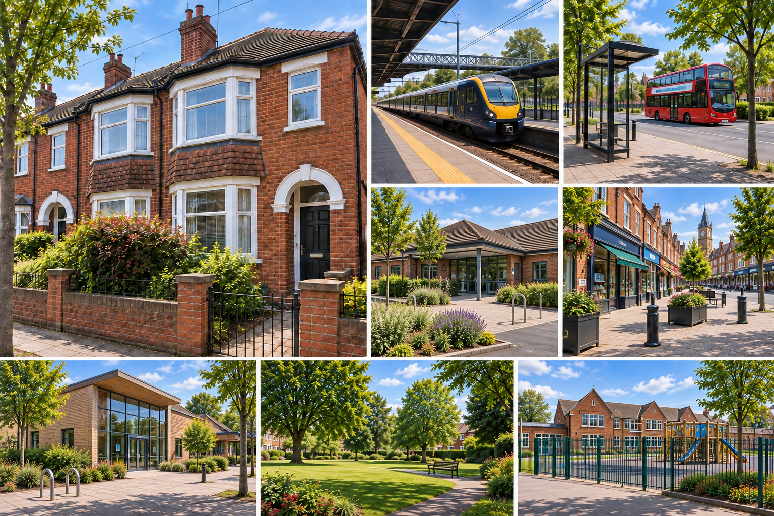 Traditional Midlands home, interior rooms and nearby transport and local amenities